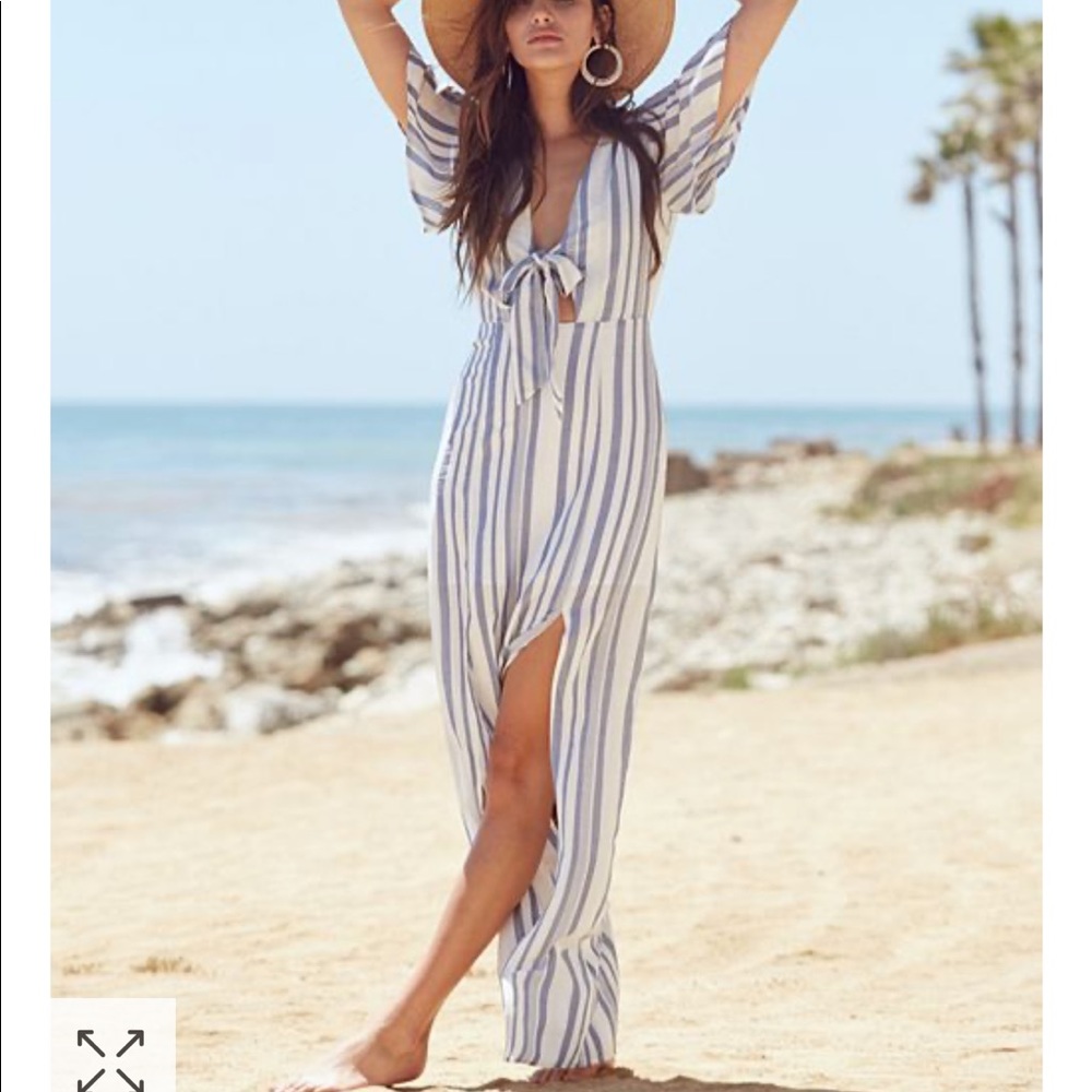 Lost and Wander Marina striped Maxi Dress
